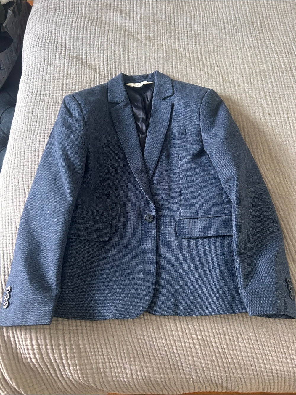 H&M Navy Single-Button Kids 2 piece suit- blazer & matching pants